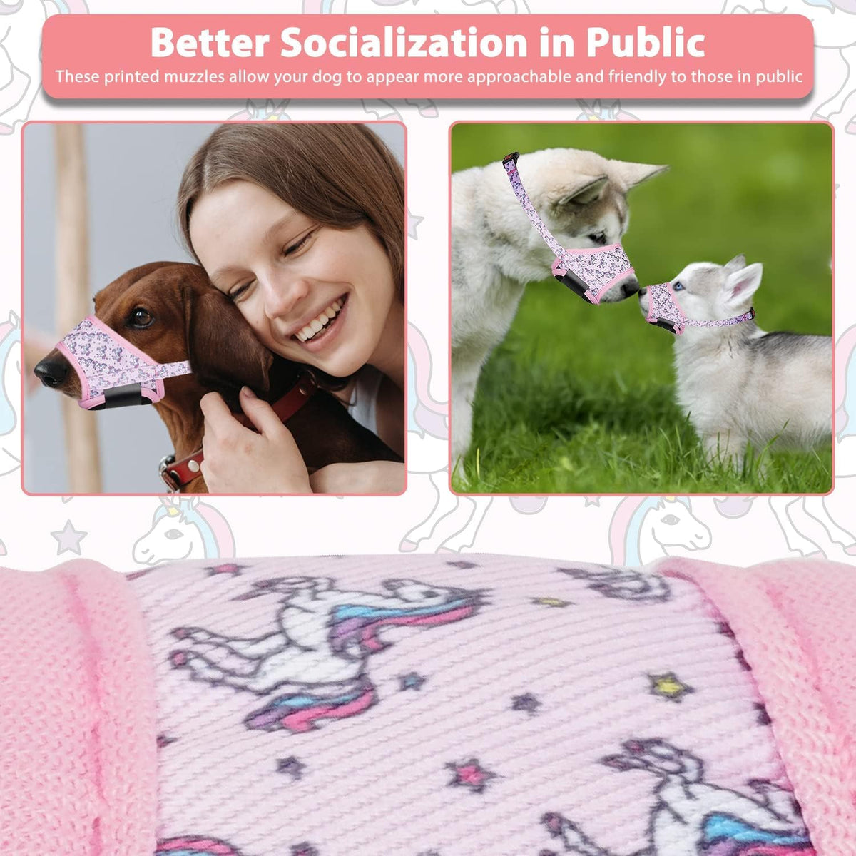 Soft Dog Muzzle for Medium Large Dogs to Anti Biting Chewing