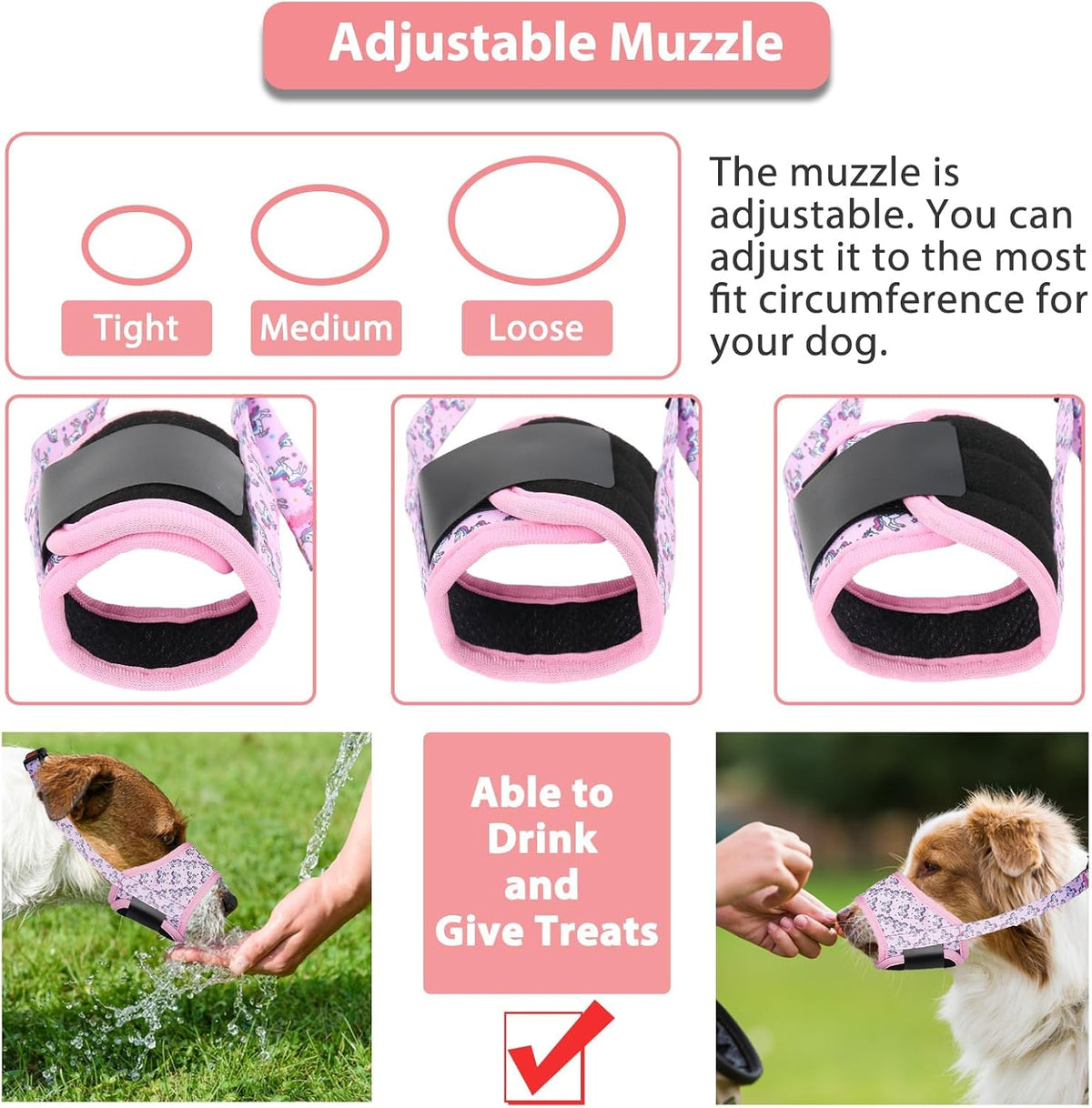Soft Dog Muzzle for Medium Large Dogs to Anti Biting Chewing