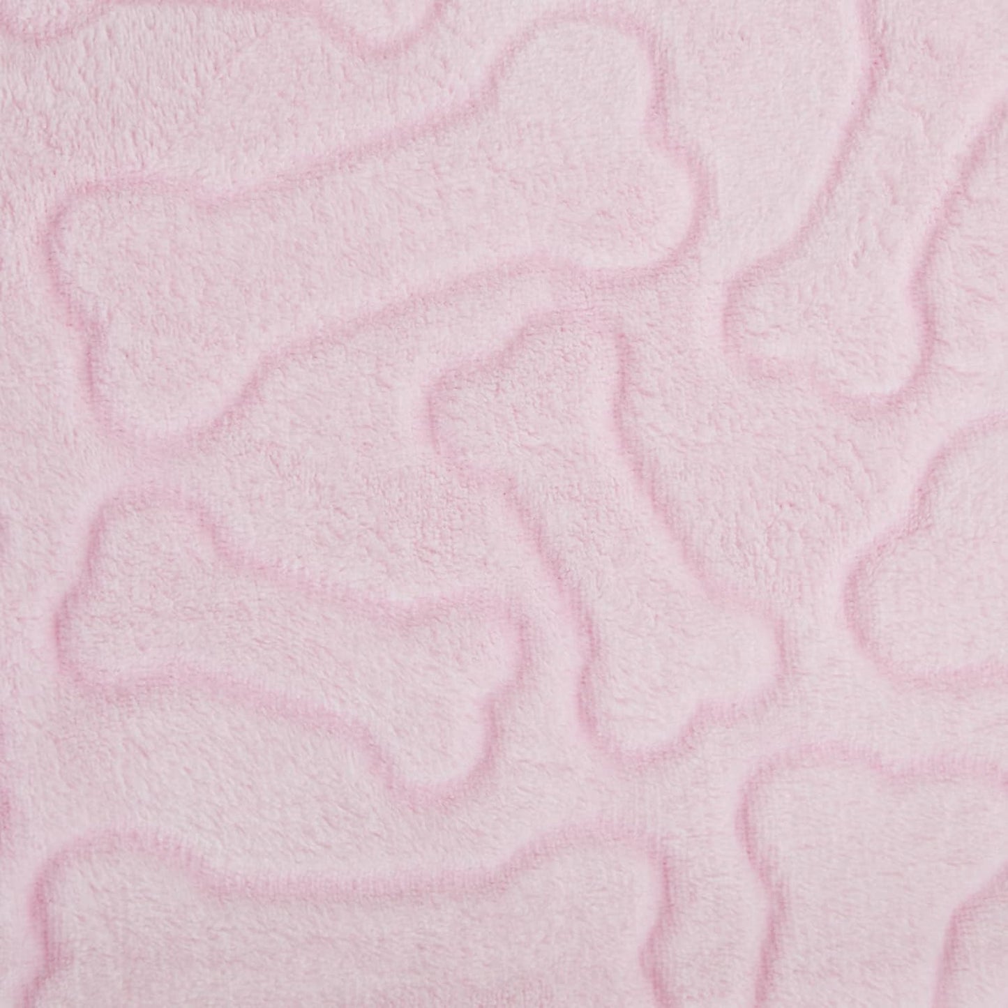 Embossed Bone Print Pet Blanket, Pink, 36x48"