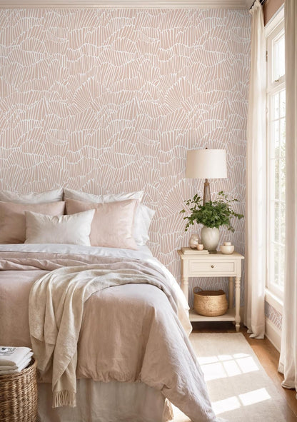 Pink Wallpaper Peel and Stick Modern Light Pink and White Wall Paper