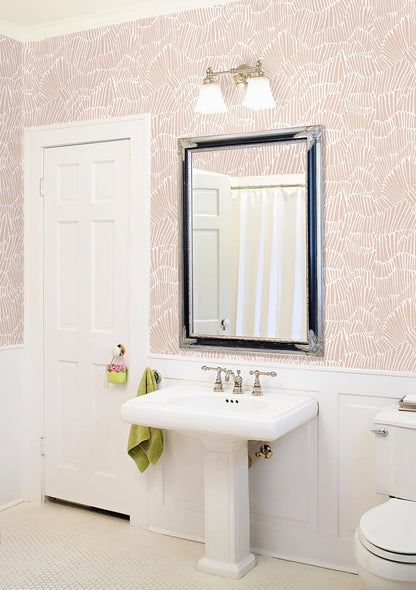 Pink Wallpaper Peel and Stick Modern Light Pink and White Wall Paper