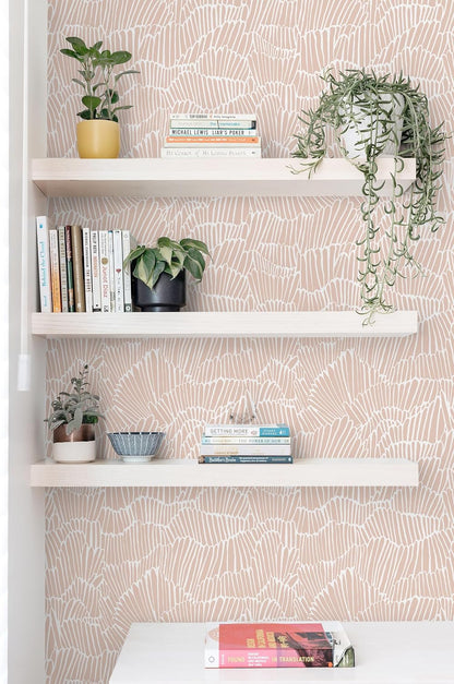 Pink Wallpaper Peel and Stick Modern Light Pink and White Wall Paper
