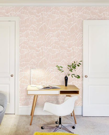 Pink Wallpaper Peel and Stick Modern Light Pink and White Wall Paper