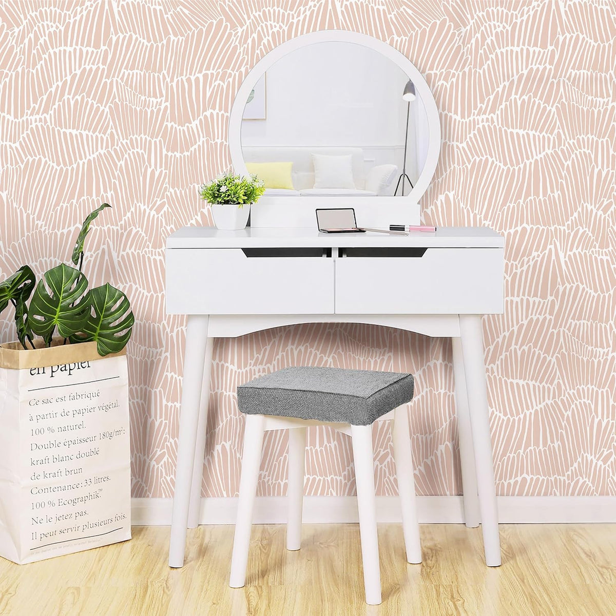 Pink Wallpaper Peel and Stick Modern Light Pink and White Wall Paper