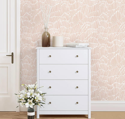 Pink Wallpaper Peel and Stick Modern Light Pink and White Wall Paper