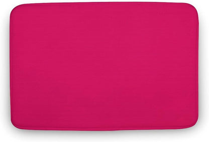 Raspberry Pink Bathroom Rugs, Non Slip & Absorbent Bath Mat Carpets for Bathroom, Entryway or Sink 20" x 32"