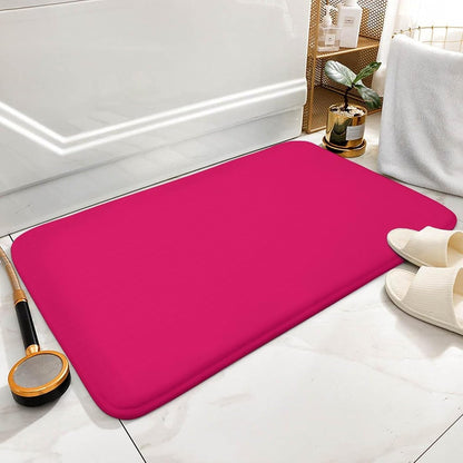 Raspberry Pink Bathroom Rugs, Non Slip & Absorbent Bath Mat Carpets for Bathroom, Entryway or Sink 20" x 32"