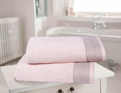 Ultra Soft 2 Pack Oversized Bath Towel Set 28x55 inches, 100% Cotton Large Bath Towels, Ultra Absorbant Compact Quickdry & Lightweight Towel, Ideal for Gym Travel Camp Pool - Pink