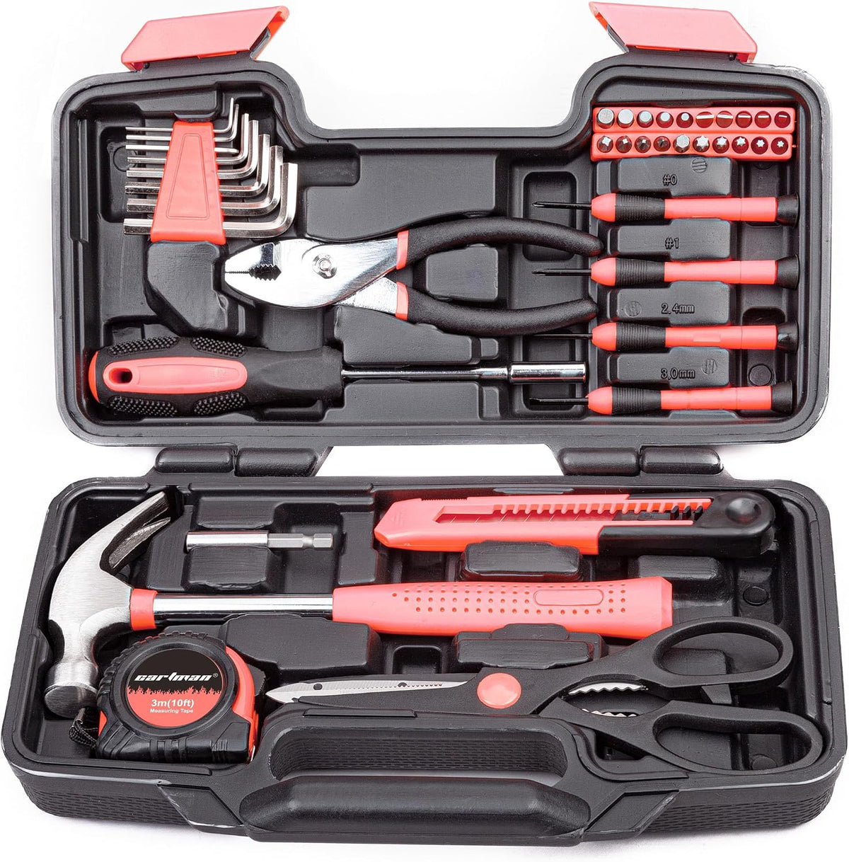 39-Piece Household Tool Set, pink Hand Kit With Storage Case