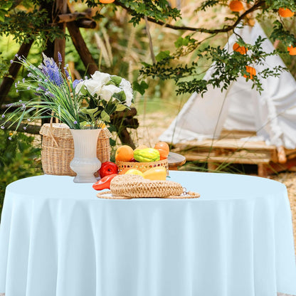 4 Pack Round Pastel Table Cloths for Parties, 84 Inch