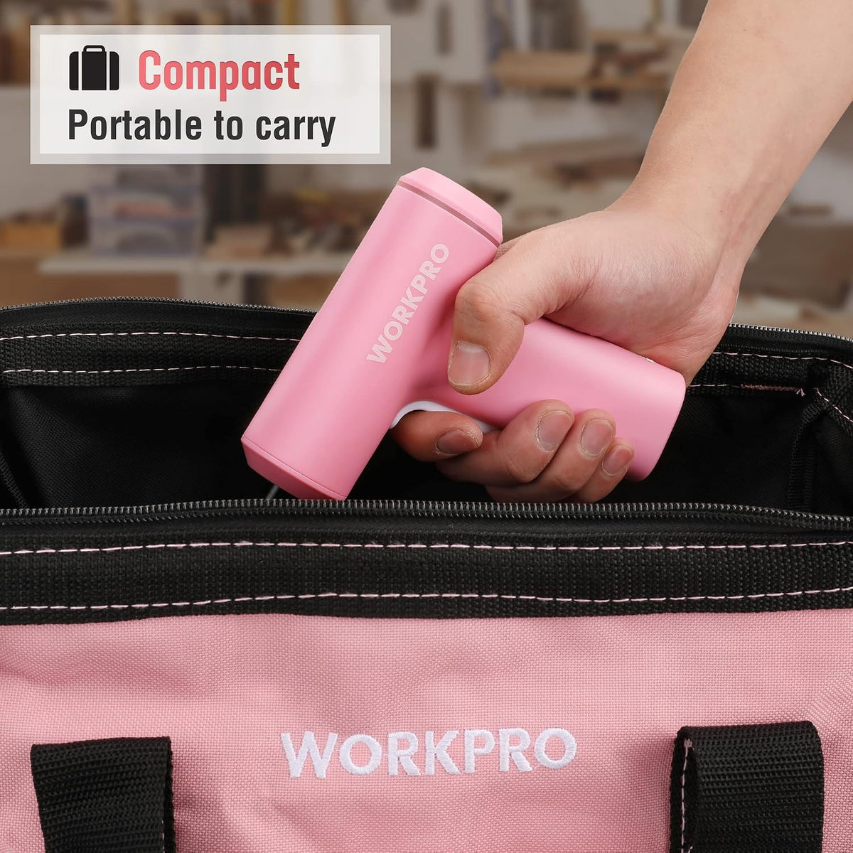 Electric Cordless Screwdriver Set, 4V USB Rechargeable Lithium-ion Battery Power Screwdriver Kit with LED Light, Screw Gun with 28-Piece Accessories for Home, Office, Apartment Repair - Pink
