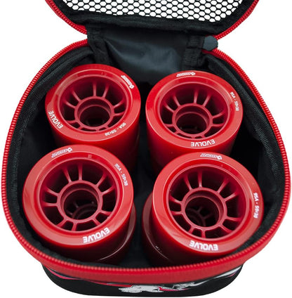 Skates - Quad Roller Skate Wheel Bag Holder - Fits 8 Wheels