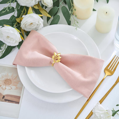 Handmade Cotton Linen Napkins Cloth with Fringes Set of 4 17"x17" Dusty Pink Boho Dinner Table Napkins Bulk for Wedding Party Bridal Baby Shower Decoration