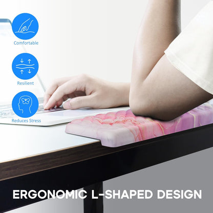 L-Shaped Desk Elbow Pad for Desk,Memory Foam Elbow Support Pad 2Pack