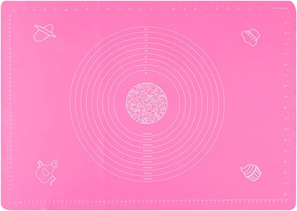 Silicone Baking Mat with Measurements, Non-Slip Non Stick Pastry Mat Sheetfor for Dough,Pastry, Bread, Cookies, Pizza, Fondant, Pasta