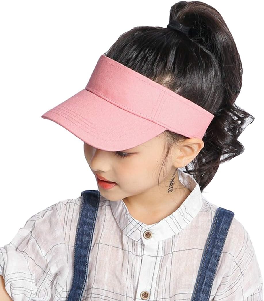 Toddlers Kids Visor-Sun-Hat Cotton Sport Visor Cap Adjustable for Ages 2-6Y