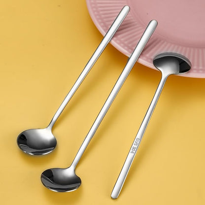 Silverware Set, 1/4/6/8/10/12 Pcs 304 Stainless Steel Spoon Set (Coffee/Honey/Mixing)(Pink Gold,4 Pieces)