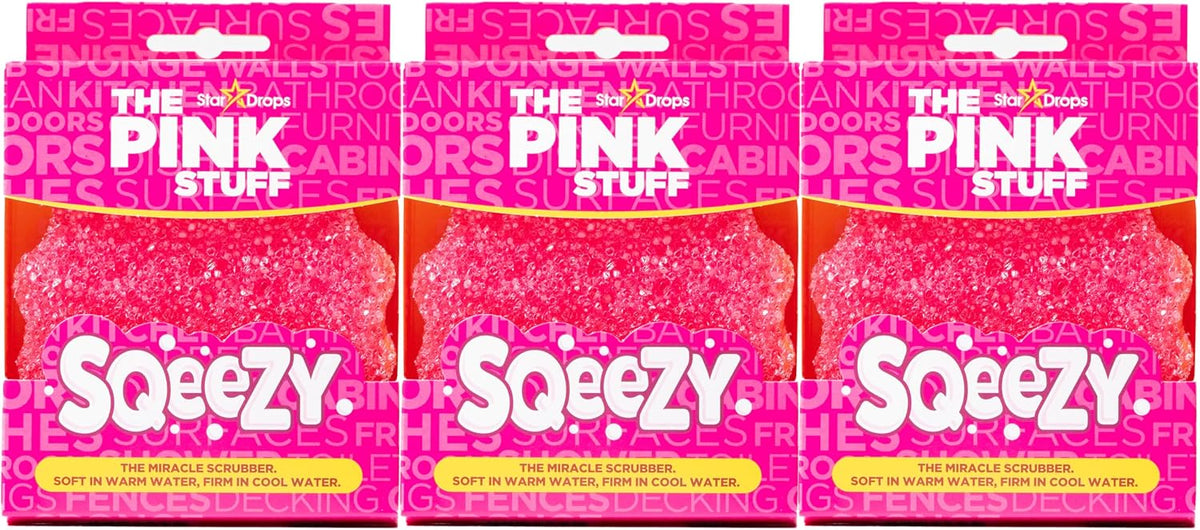 Stardrops Miracle SQeeZY Scrubber Sponge, 3 Pack
