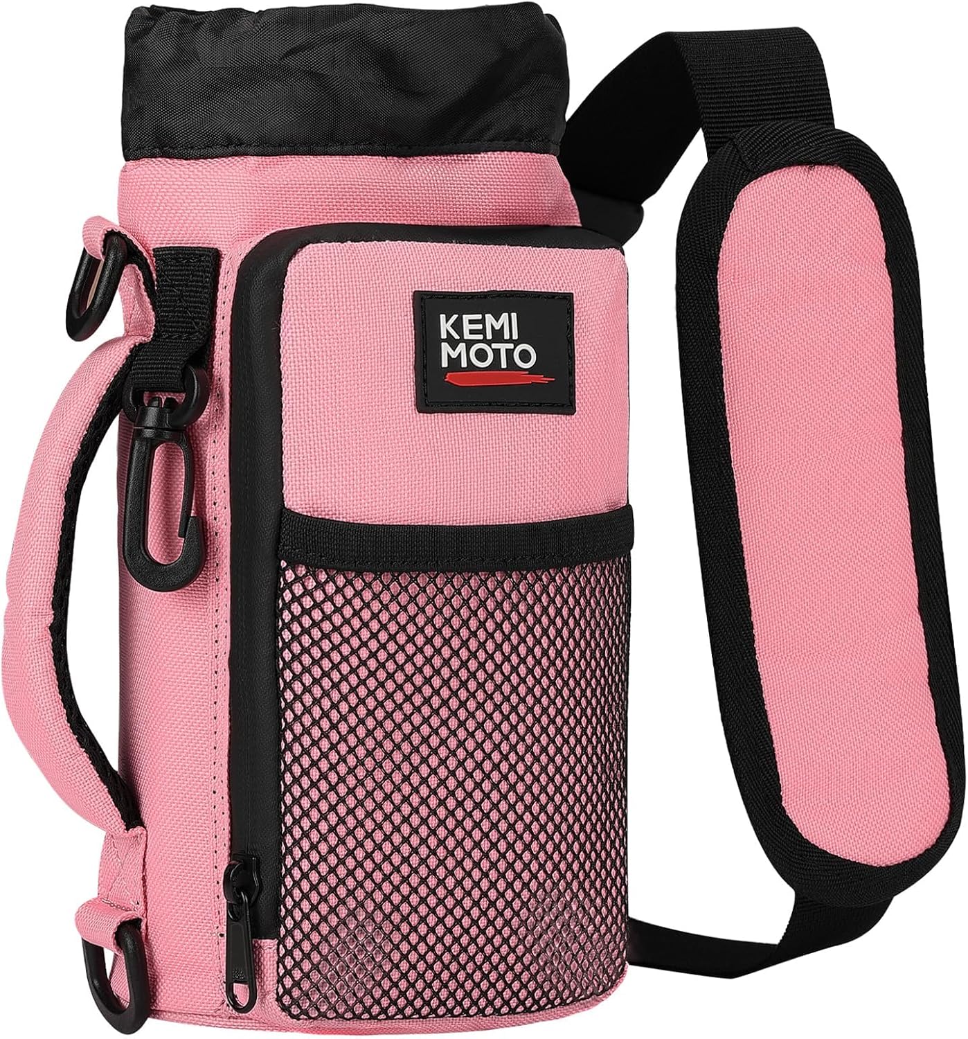 Water Bottle Holder Bag, Water Bottle Carrier with Adjustable Shoulder Strap, Water Bottle Pouch Holder for Hiking, Camping, Fishing, Compatible with YETI STANLEY SLM 32 oz, 40 oz, 64 oz