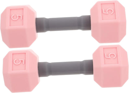 Totority Mini Dumbbells for Kids 2pcs Silicone Hand Weights, 0.4lb Pink Toddler Exercise Toys, Home Gym Equipment, 4.52 * 1.69 * 1.49inch, for Children, Kindergarten Sports