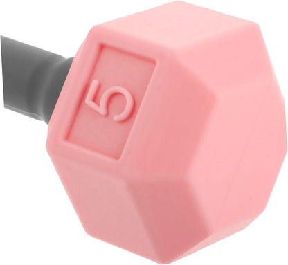 Totority Mini Dumbbells for Kids 2pcs Silicone Hand Weights, 0.4lb Pink Toddler Exercise Toys, Home Gym Equipment, 4.52 * 1.69 * 1.49inch, for Children, Kindergarten Sports