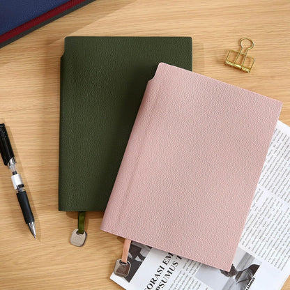 Lined Journal Notebook for Women A5 Softcover PU Leather Journals for Writing 160 Pages Daily Journaling College Ruled Notebooks for Work School Note Taking, Business 6.38'' X 8.28'' Pink