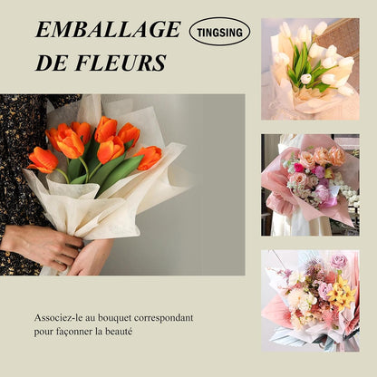 160 Sheets Korean Cotton Pleated Withdrawable Floral Bouquet Paper