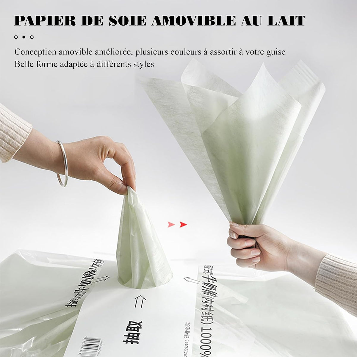 160 Sheets Korean Cotton Pleated Withdrawable Floral Bouquet Paper