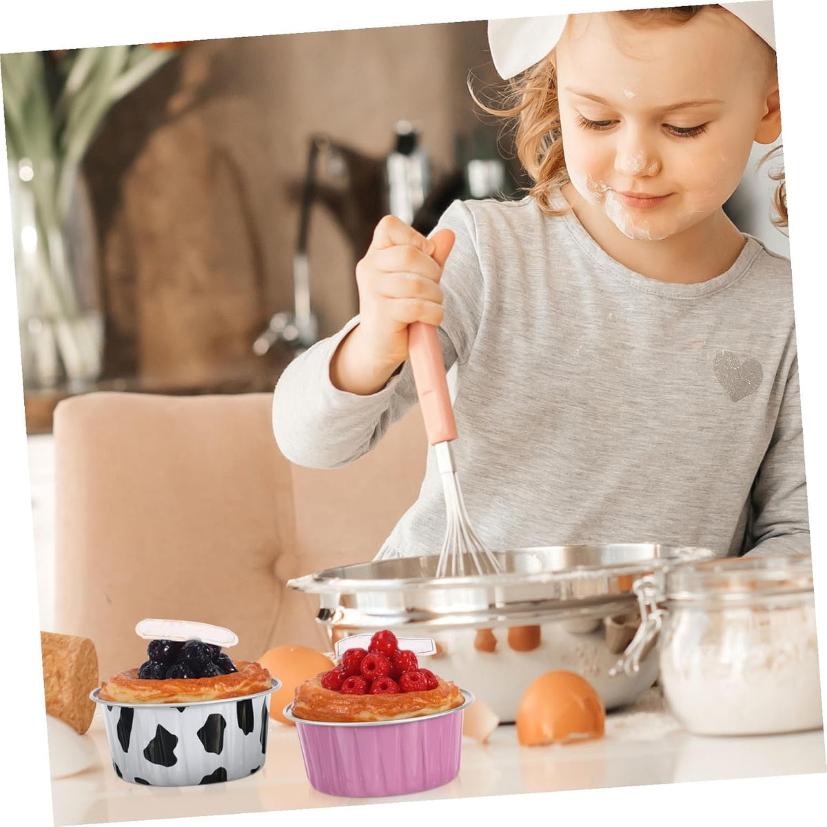 Multi-function Pudding Cups 20pcs Aluminum Foil Easy Clean Baking