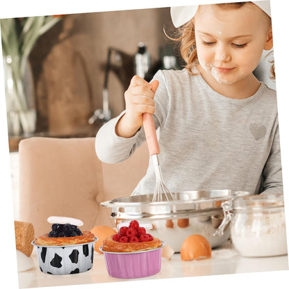 Multi-function Pudding Cups 20pcs Aluminum Foil Easy Clean Baking