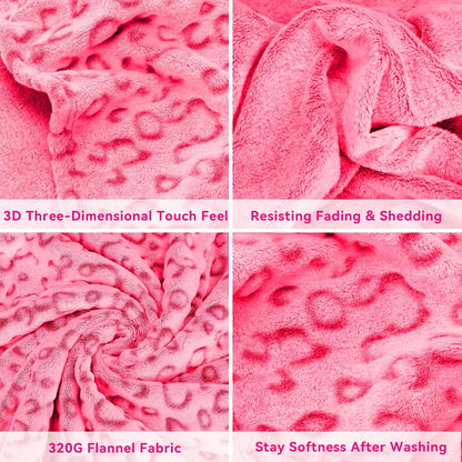 Pink Throw Blanket for Girls Women - Birthday Gifts for Teen Girls Her Sister, Soft Cozy Cute Fleece Blanket, Y2K Girly Room Decor, Coral Pink Plush Small Blanket for Couch Bed