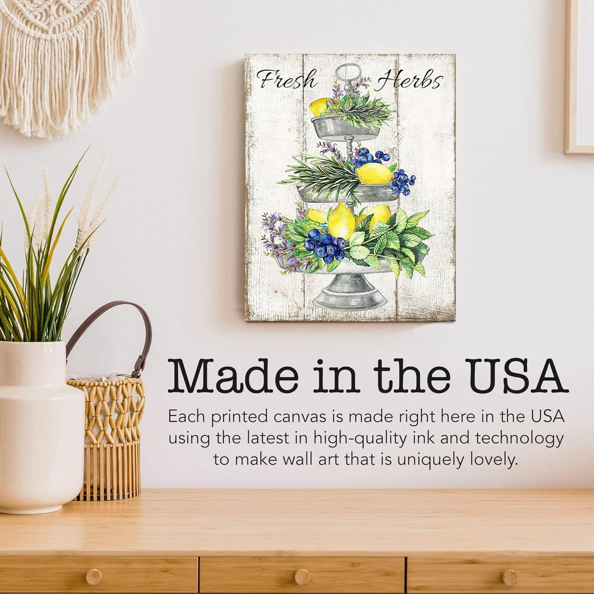 16x20 Floral Wall Art Canvas Print (Peach and Blue Floral)