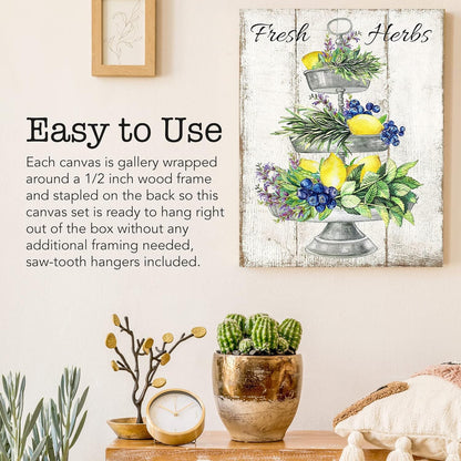 16x20 Floral Wall Art Canvas Print (Peach and Blue Floral)