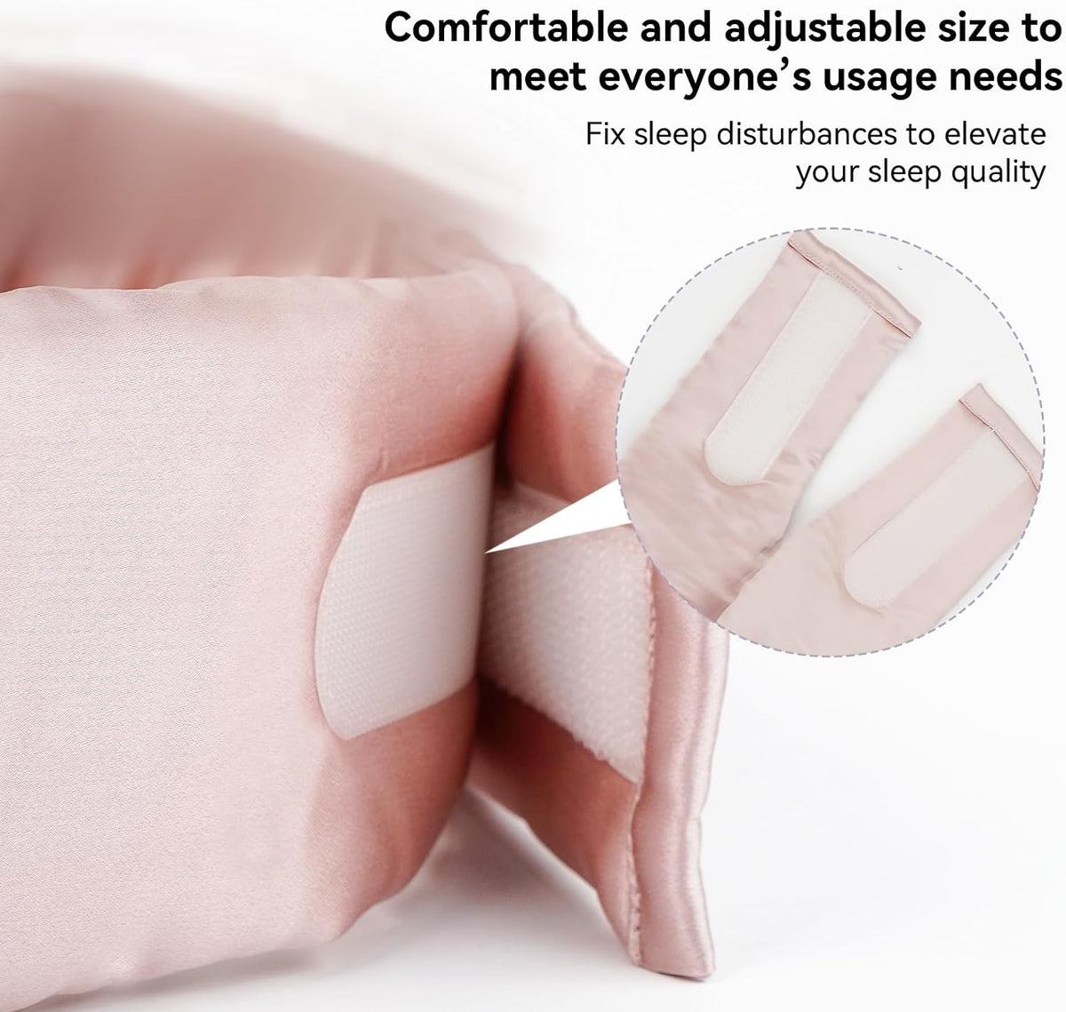 3D Silk Sleep Mask, Ultra Light and Soft Eye Mask for Side Sleeper, 22 Momme Mulberry Silk Eye Cover for Women and Men (Pale Pink)