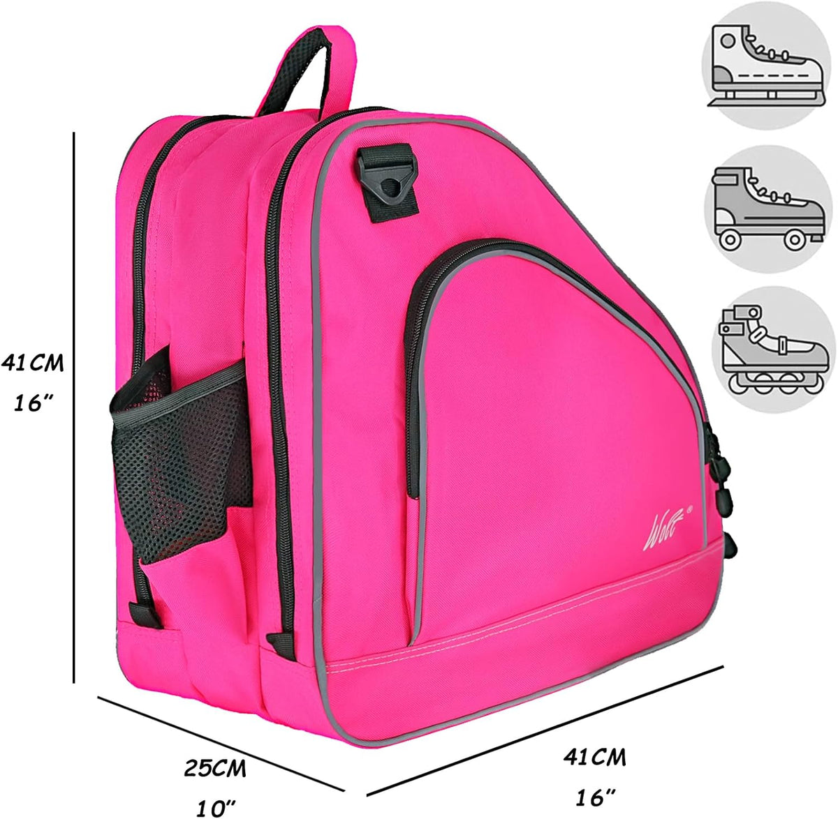 Skate Bag for Ice, Roller & Inline for Youth and Adults