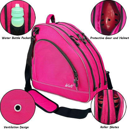 Skate Bag for Ice, Roller & Inline for Youth and Adults