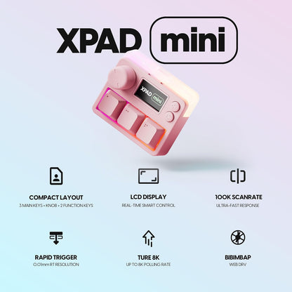 Pulsar Lab XPAD Mini 3-Key OSU Gaming Keypad, Pink