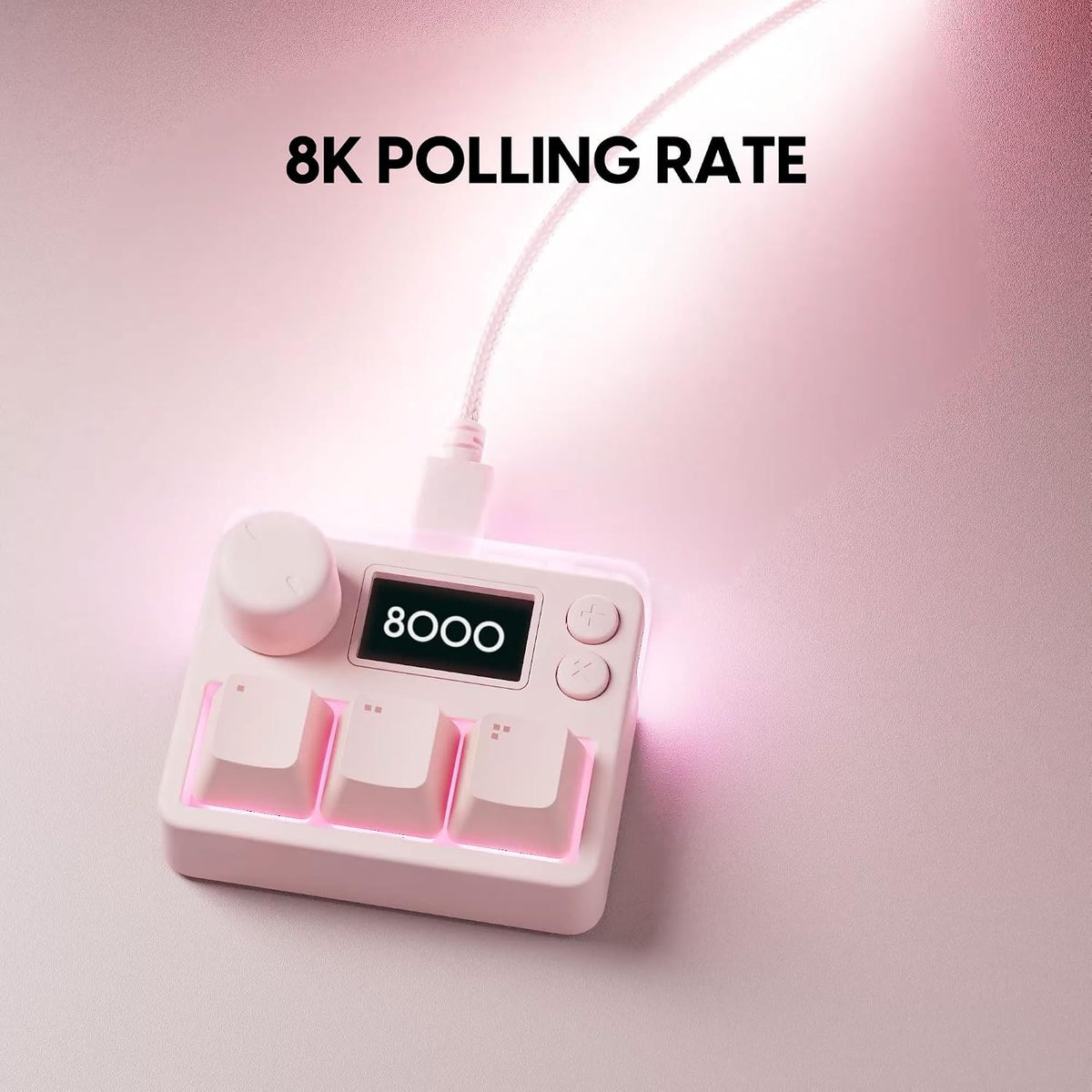 Pulsar Lab XPAD Mini 3-Key OSU Gaming Keypad, Pink