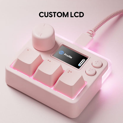 Pulsar Lab XPAD Mini 3-Key OSU Gaming Keypad, Pink