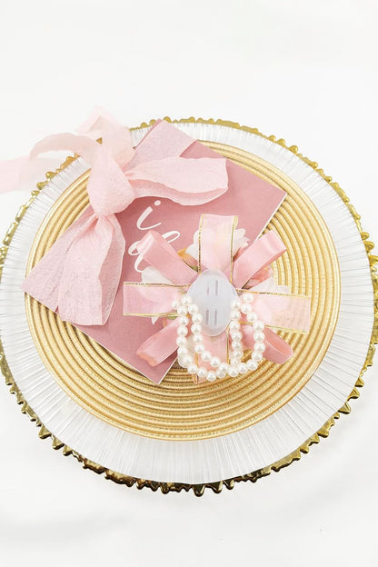 Blush Pink Corsage and Boutonniere Set Prom Wrist Corsage Flower