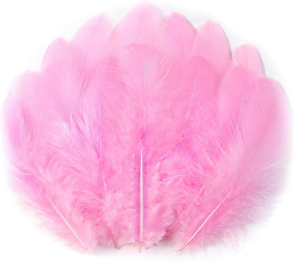 Light Pink Craft Feathers Bulk for Crafting Supplies,300Pcs,3-5inch