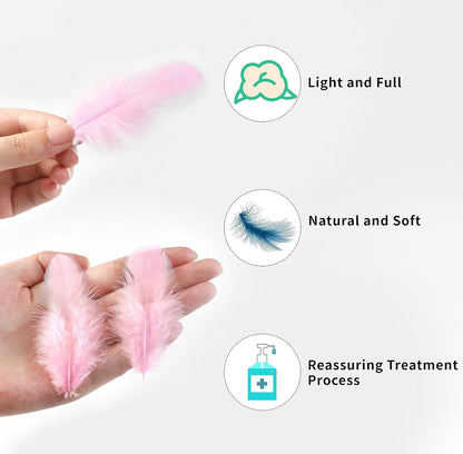 Light Pink Craft Feathers Bulk for Crafting Supplies,300Pcs,3-5inch