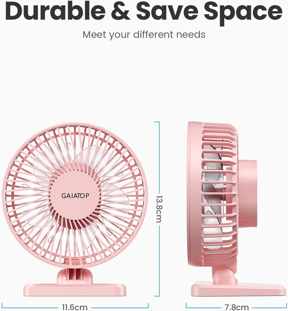USB Desk Fan, Personal Portable Quiet Small Table Desktop fan
