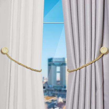 Magnetic Curtain Tiebacks Drapery Window Treament Holdbacks VS Strong Magnet Modern 16 Inch Modern Outdoor Elegant Decorative Holders Tie Back for Drapes (2PACK Pink)