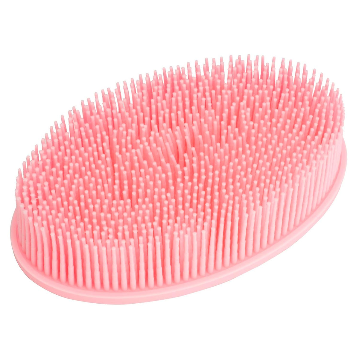 Exfoliating Silicone Body Scrubber Shower Bath Body Brush Easy to Clean, Lathers Well, Eco Friendly (Pink)