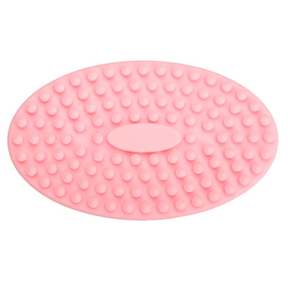 Exfoliating Silicone Body Scrubber Shower Bath Body Brush Easy to Clean, Lathers Well, Eco Friendly (Pink)