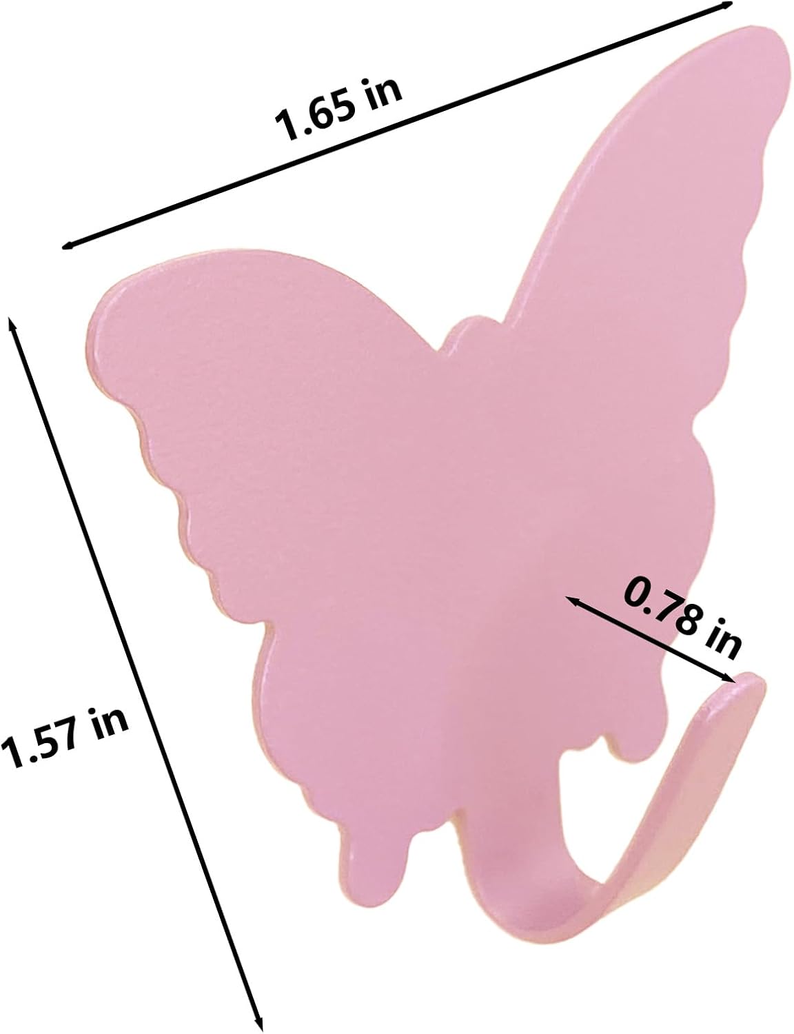 8-Pack Cute Adhesive Wall Hooks, Small Butterfly Decor Hooks for Hanging