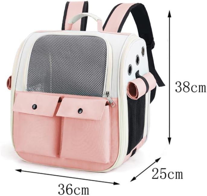 Cat Backpack Carrier for Cats and Small Dogs Small Animal (Pink)