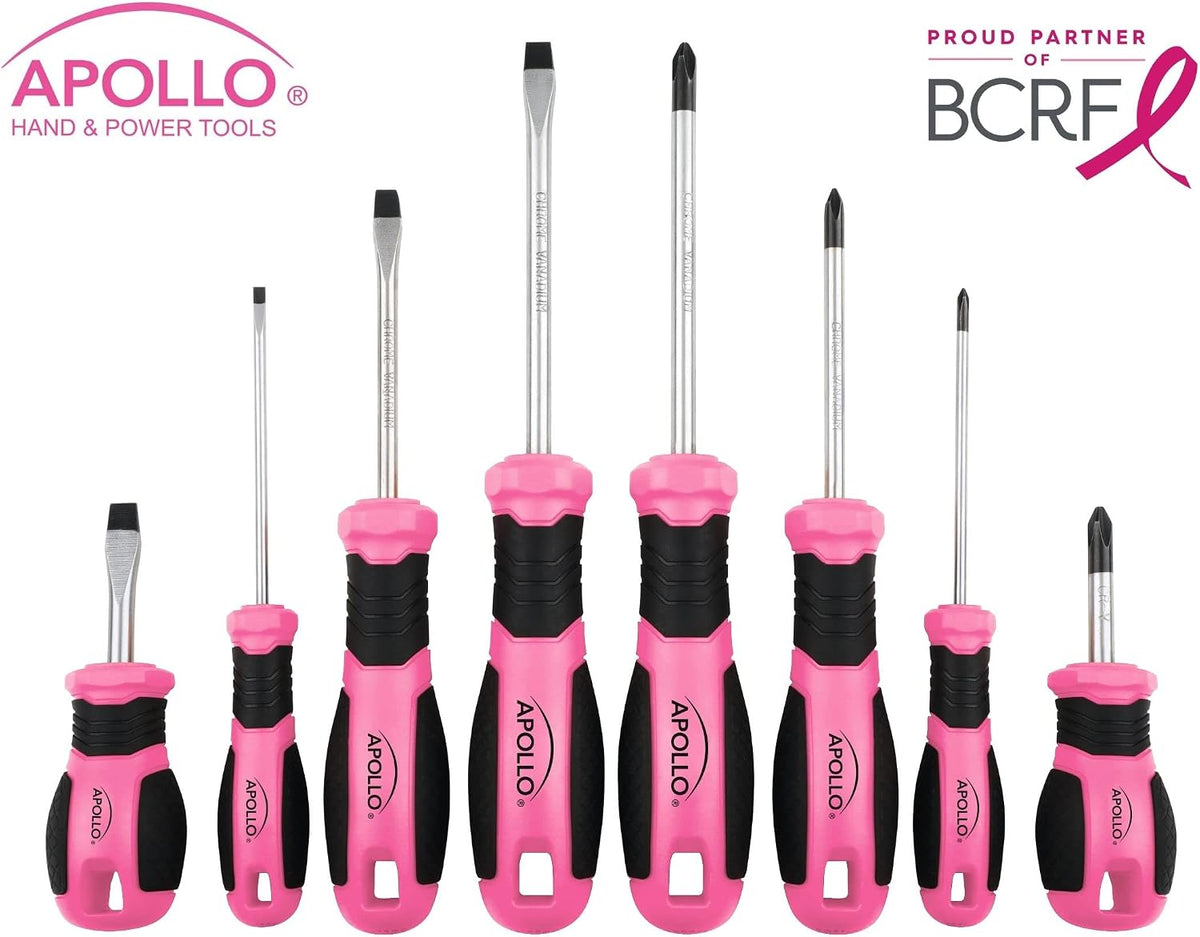 8 Piece Screwdriver Set, Pink DT5018P