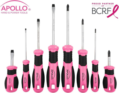 8 Piece Screwdriver Set, Pink DT5018P